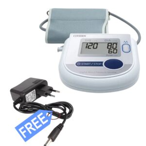 Citizen CH 453 AC – Upper Arm Digital Blood Pressure Monitor + Free Adapter