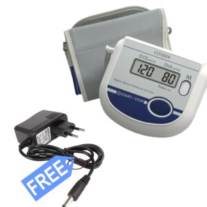 Citizen CH 452 AC – Upper Arm Digital Blood Pressure Monitor + Free Adapter