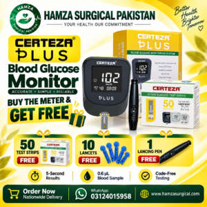 Certeza Plus Blood Glucose Monitor with 50 Strips