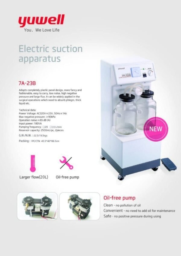 Yuwell 7A-23B Electric Suction Machine