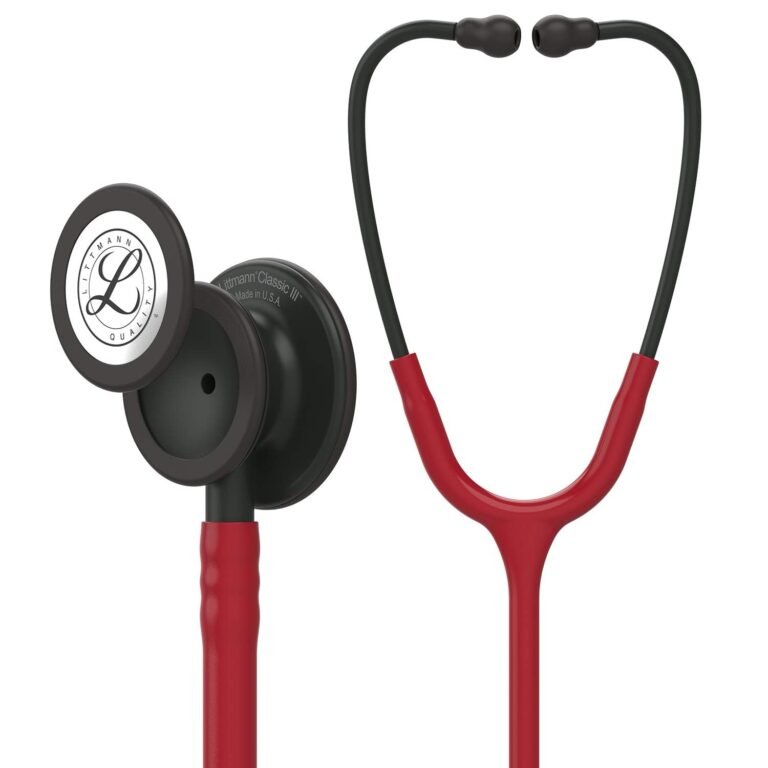 Original 3M Littmann Classic 3 Stethoscope – Burgundy Tube Black Finish