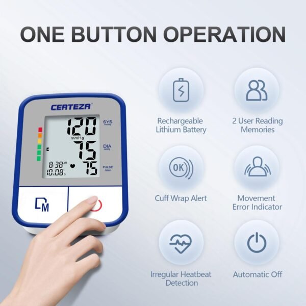 Certeza BM-444 Rechargeable Digital Blood Pressure Monitor