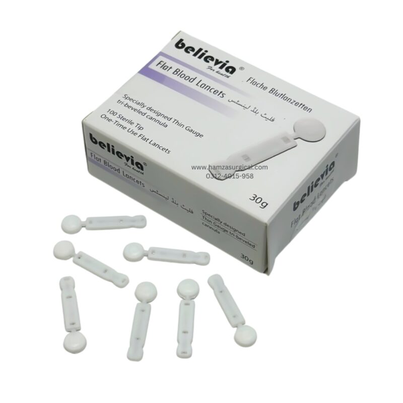 Believa 30G Flat Sterile Lancets 100ct