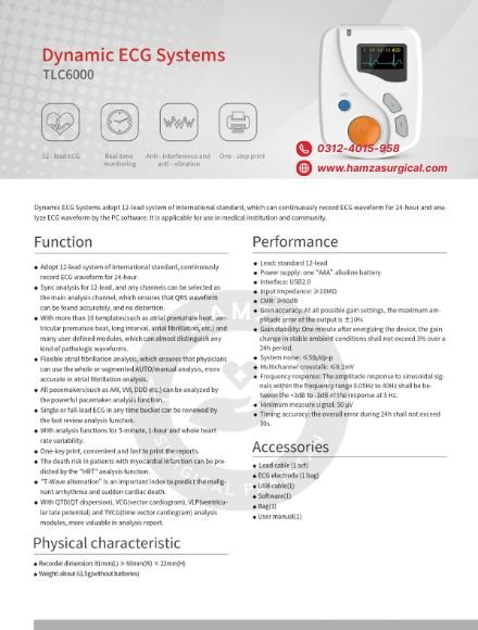 CONTEC TLC6000 Dynamic ECG Systems Holter Monitor