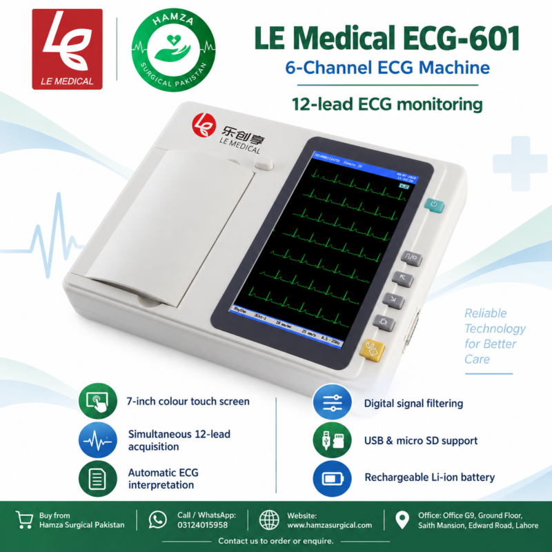 LE Medical ECG-601 6-Channel ECG Machine