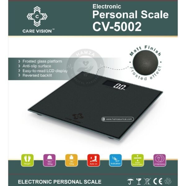 Care Vision CV-5002 Matt-Finish Forested Digital Weight Scale