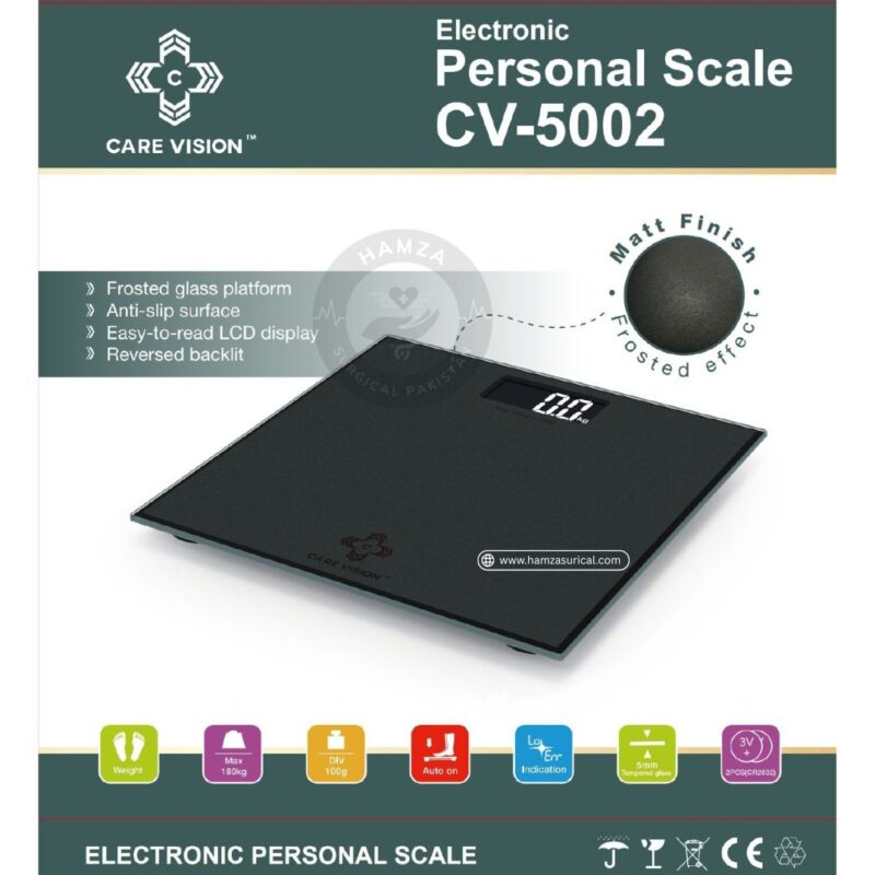 Care Vision CV-5002 Matt-Finish Forested Digital Weight Scale