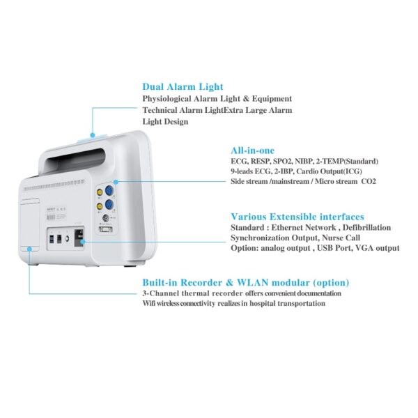 Yonker 8000c Cardiac Monitor for Hospital