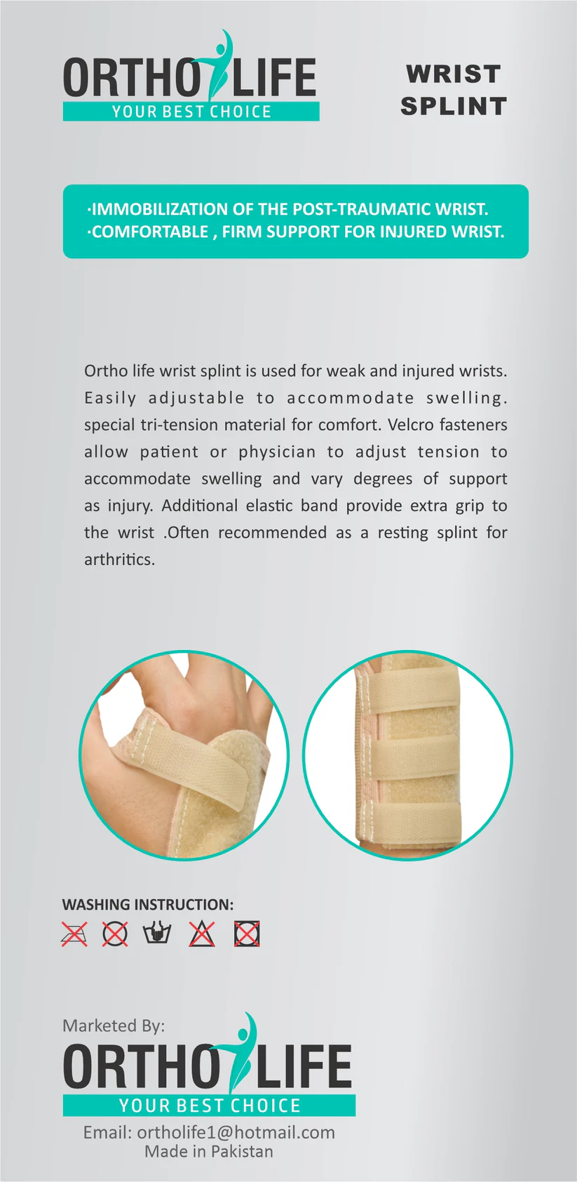 Ortholife Wrist Splint