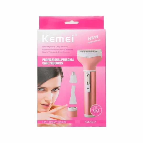 Kemei KM-6637 4 in 1 Ladies Hair Trimmer