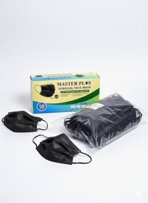 Master Plus Surgical Disposable Surgical Face Mask – 50 Black Masks