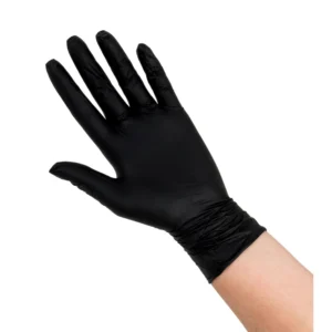 LifeCare Powder-Free Disposable Vinyl Examination Gloves Black Color – 100 pcs