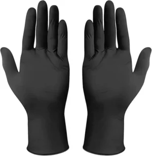 LifeCare Nitrile Disposable Gloves Black Color – 100 pcs