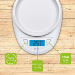 LAICA KS1019 Kitchen Scale with Bowl