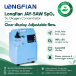 Longfian JAY-5AW SpO2 5L Oxygen Concentrator - Image 2