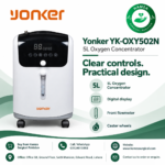Yonker YK-OXY502N 5 Litter Oxygen Concentrator - Image 7