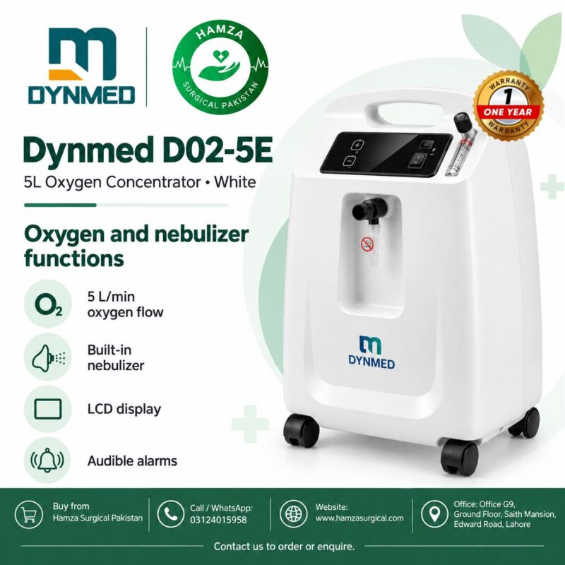 Dynmed D02-5E 5-Litter Oxygen Concentrator – White