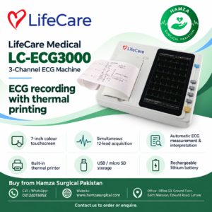 LifeCare Medical LC-ECG3000 3-Channel ECG Machine