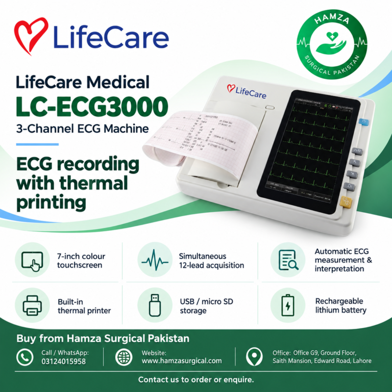 LifeCare Medical LC-ECG3000 3-Channel ECG Machine