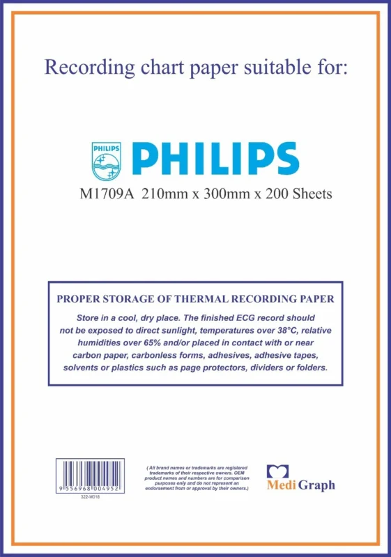 Philips HP 1709A Z-Fold ECG Paper