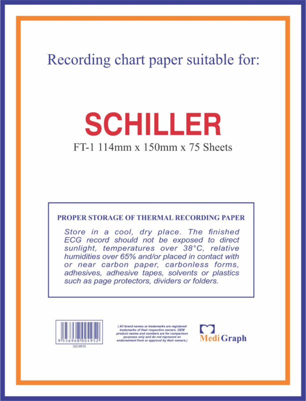 Schiller FT-1 ECG Chart Paper