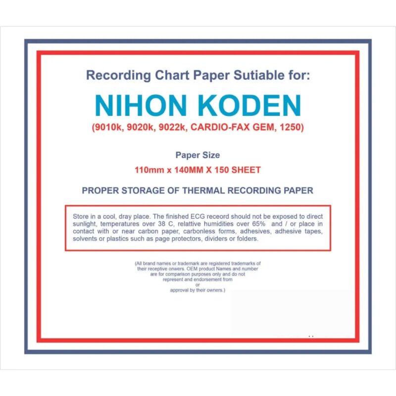 Nihon Kohden 9020K ECG Thermal Paper