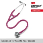 3M™ Littmann® Cardiology IV™ Stethoscope, 6158, Standard-Finish Chestpiece, Raspberry Tube, 27 in - Image 3