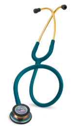 3M Littmann Classic III Stethoscope, 5807, Rainbow-Finish, CarribbeanBlue Tube, 27 in, 3 Each/Case - Image 6