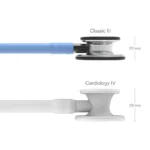 3M Littmann Classic III  5959 Stethoscope, Mirror Finish Chestpiece, CeilBlue Tube, Smoke Stem and Headset - Image 3