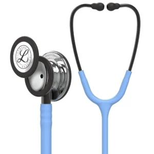 3M Littmann Classic III  5959 Stethoscope, Mirror Finish Chestpiece, CeilBlue Tube, Smoke Stem and Headset