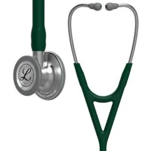 3M™ Littmann® Cardiology IV™ Stethoscope, 6155, Standard-Finish Chestpiece, Hunter Green Tube, 27 in