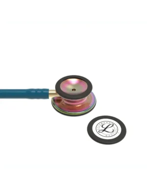 3M Littmann Classic III Stethoscope, 5807, Rainbow-Finish, CarribbeanBlue Tube, 27 in, 3 Each/Case