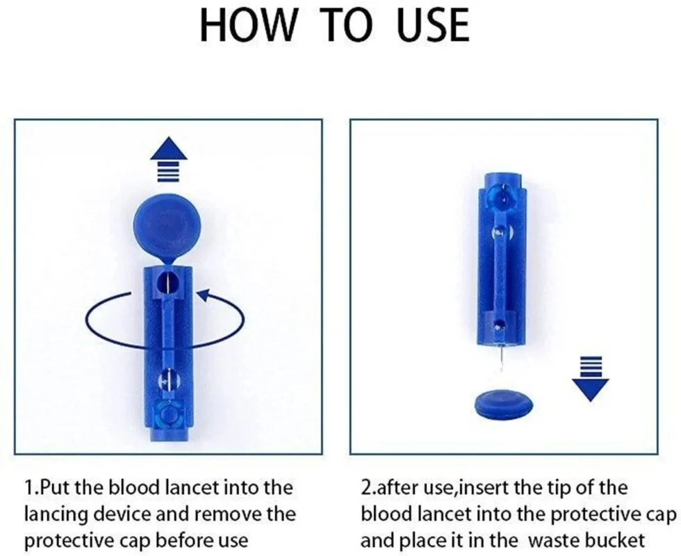 Lancets 100-Pieces Pins for Blood Glucose Meter