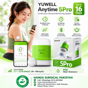 Yuwell Anytime 5Pro Continuous Glucose Monitoring System – 16-Days Sensor