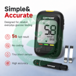 Certeza GL-110 Pro Glucometer with Bluetooth (Compatible with iCan App for iCan i6 Calibration)